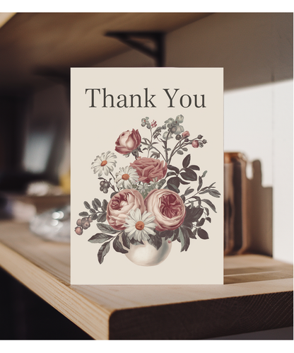 Thank You - Vintage Floral Arrangement