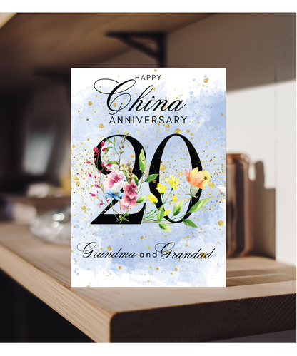 A5 China anniversary Grandma and grandad