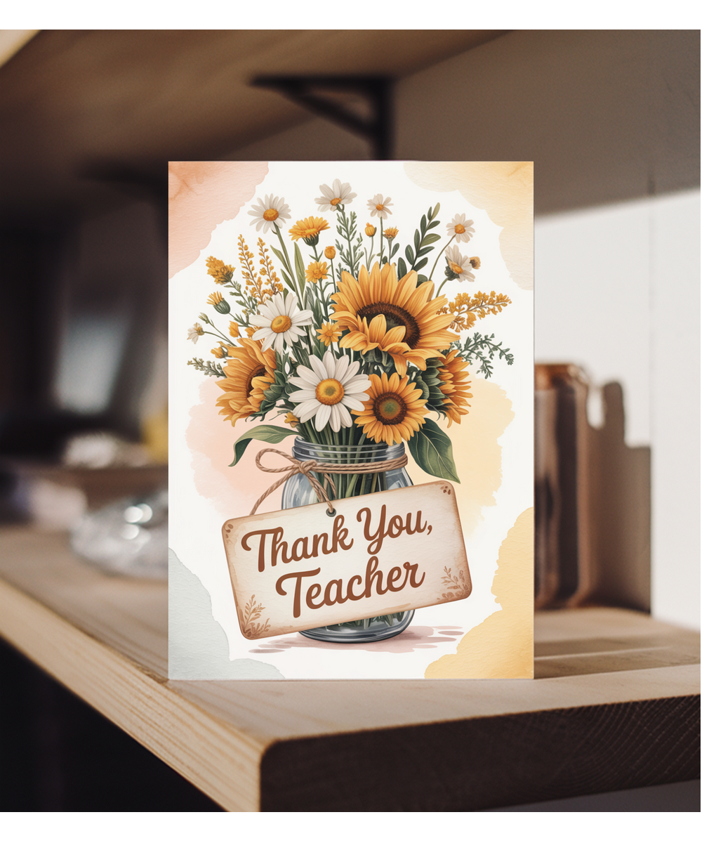 Thank you teacher sunflowers