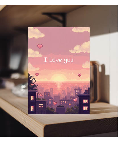 Valentines pixel i love you