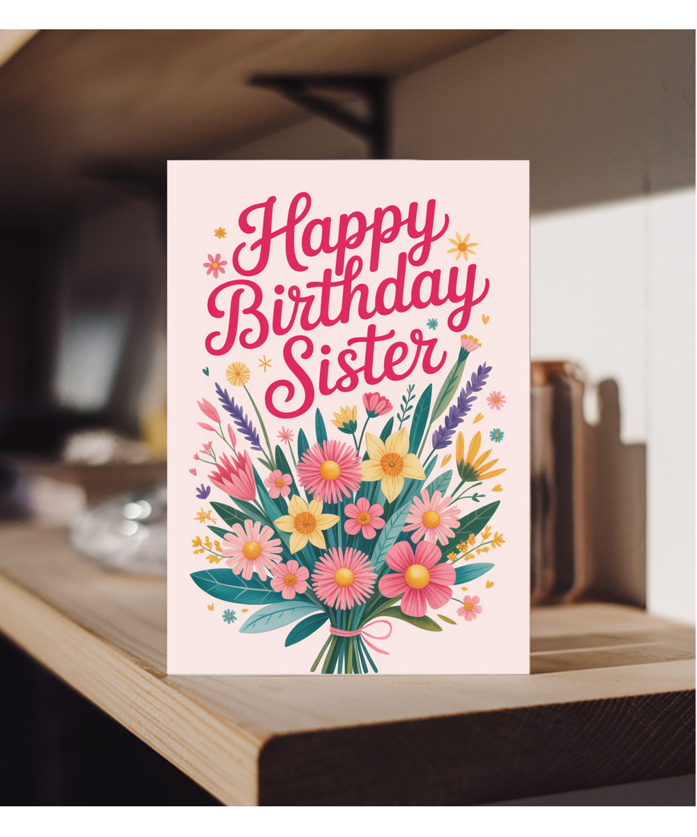 Pretty bouquet Happy Birthday Sister