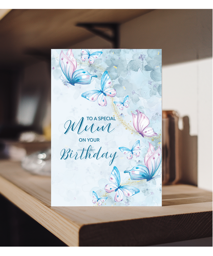 To a special mum on your birthday, butterfly
