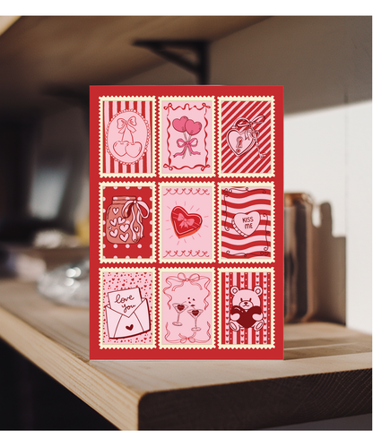 Valentines post stamps