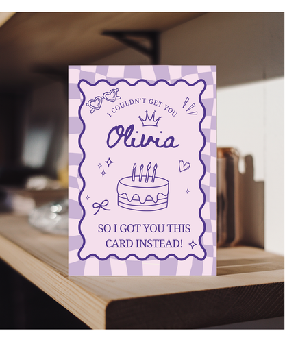 I couldn't get you Olivia so I got you this card