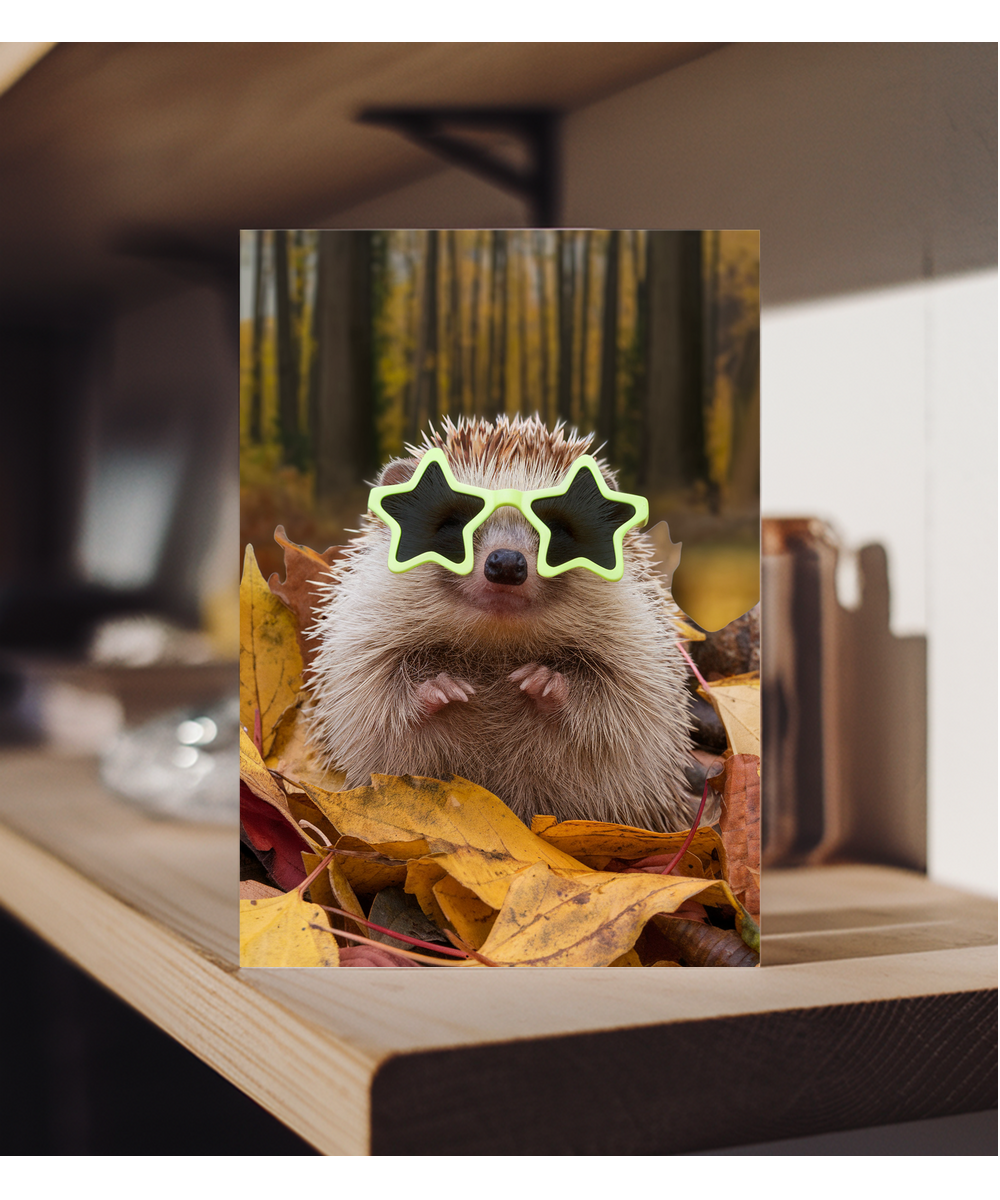 Hedgehog in Party Shades