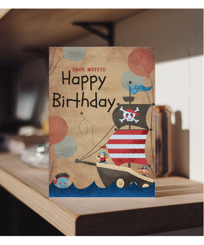 Happy Birthday card Ahoy, Matey