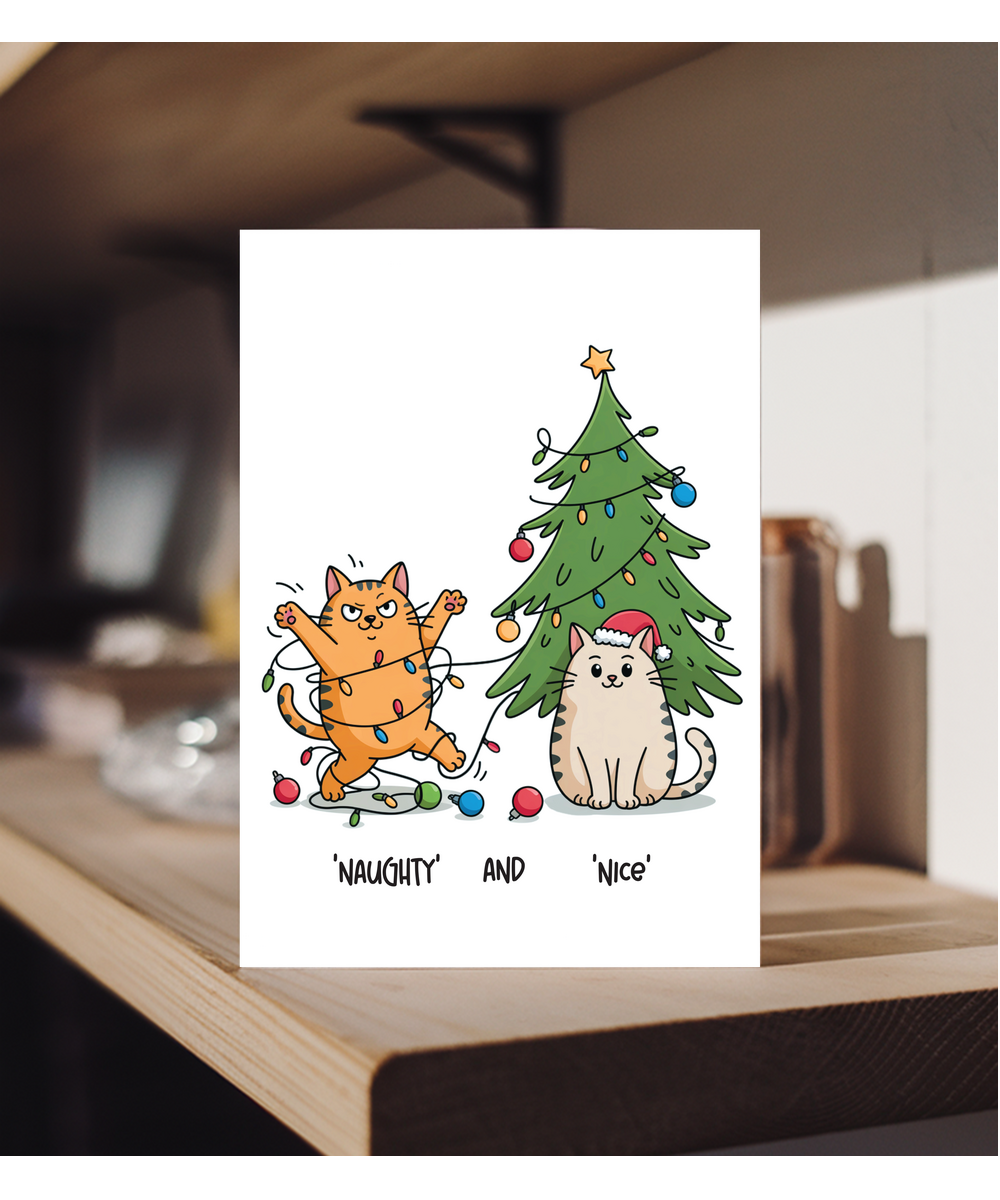 Christmas naughty and nice cats