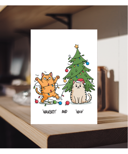 Christmas naughty and nice cats