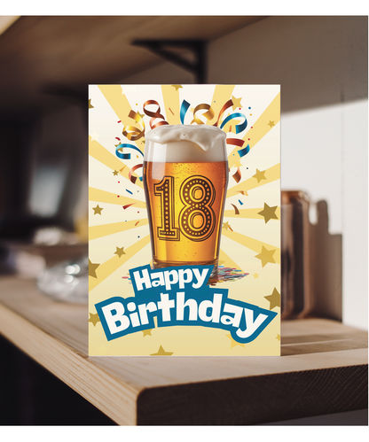 Happy 18th birthday beer celebration