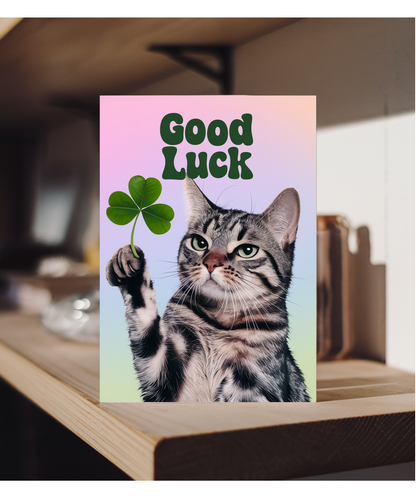 Good Luck with Cat with Lucky Charm