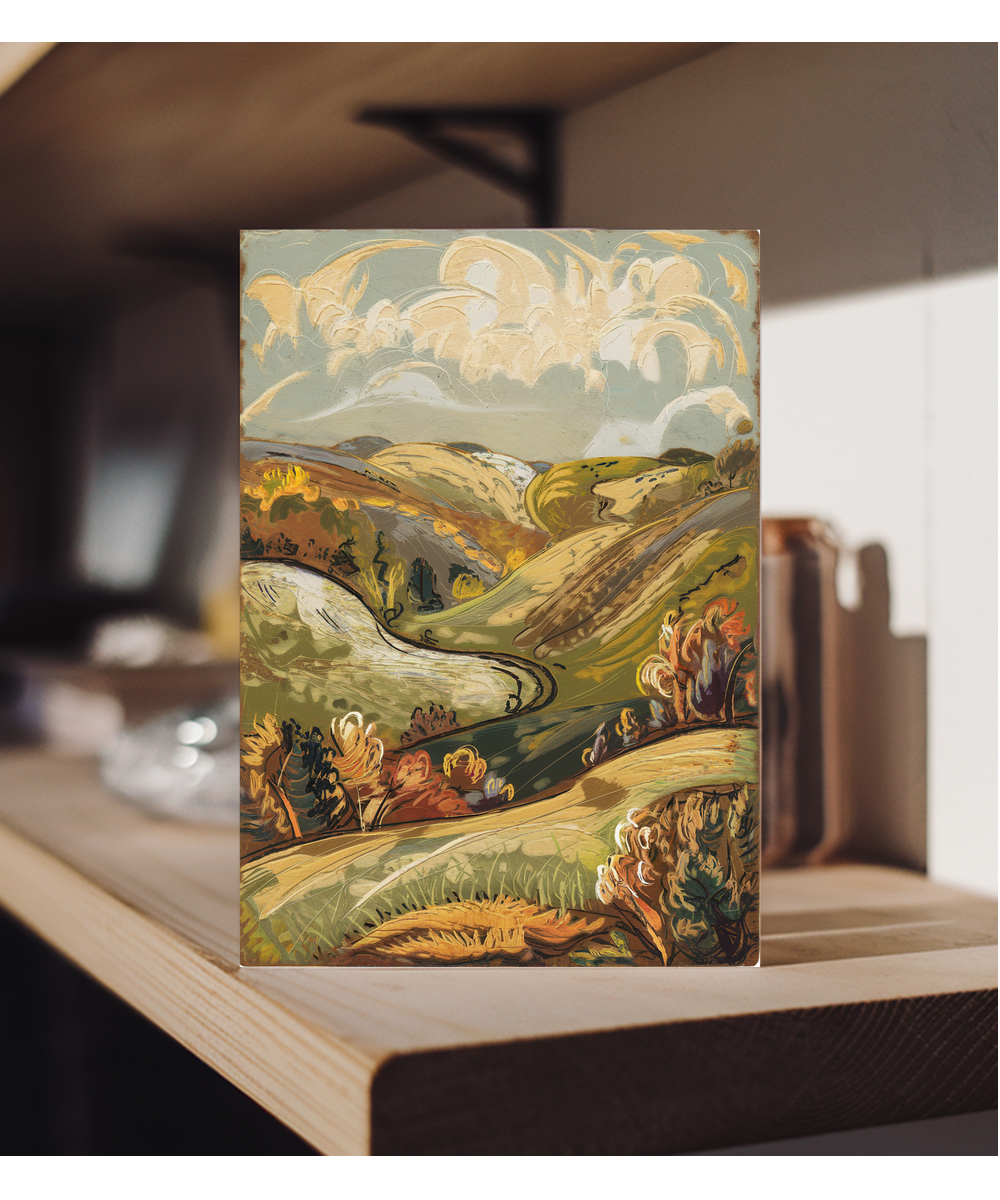 Rolling Hills Painting Card