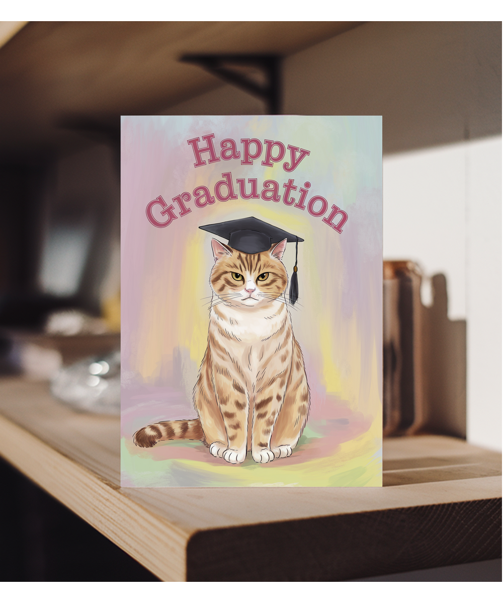 Happy Graduation - Cat with a Cap
