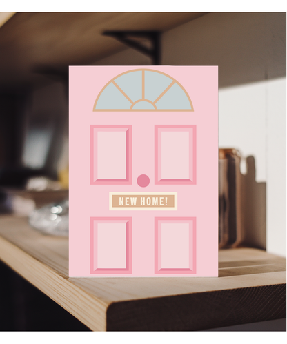 new home pink door