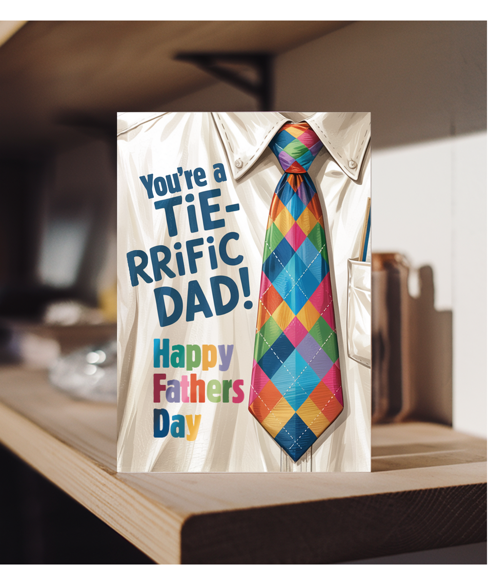 Happy Fathers Day Card for a Terrific Tie Wearing Dad