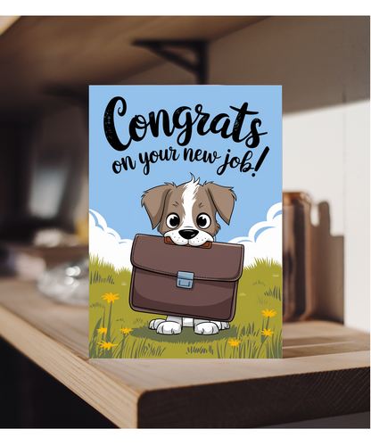 New Job - Puppy with a Briefcase