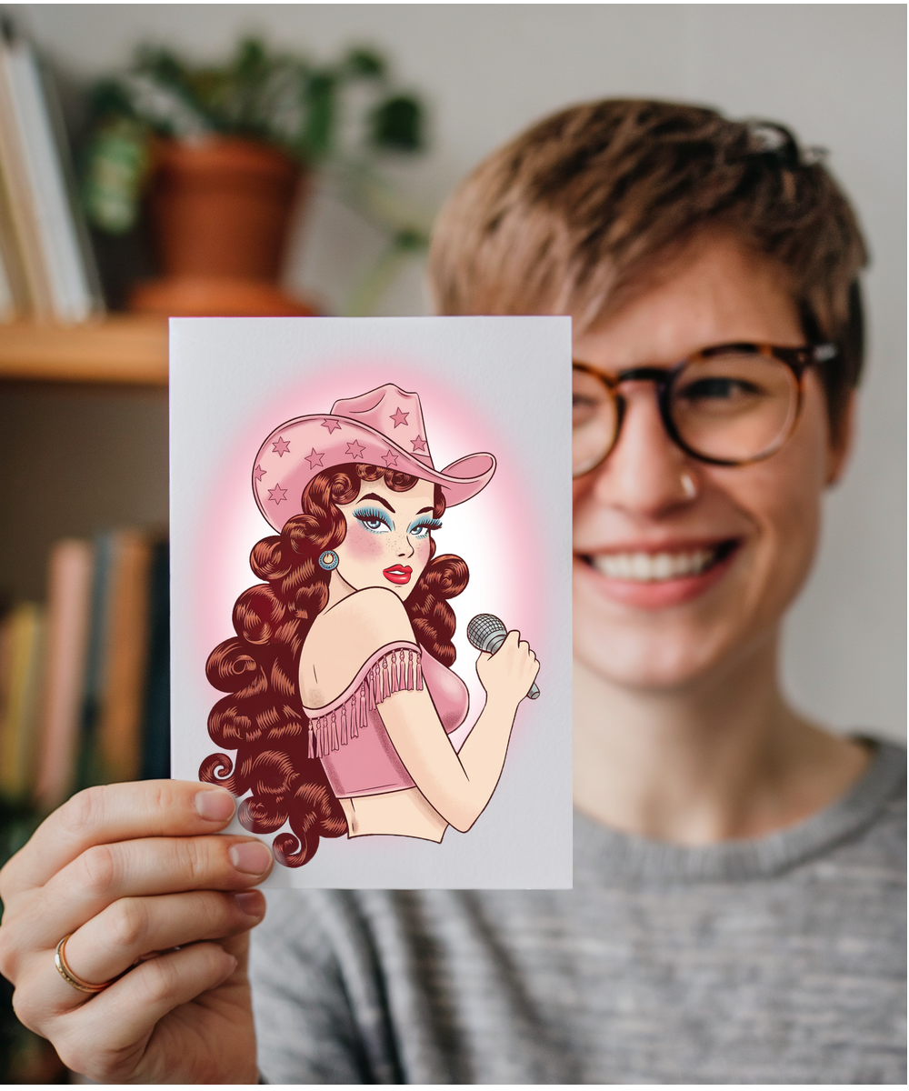 Cowgirl pin up girl