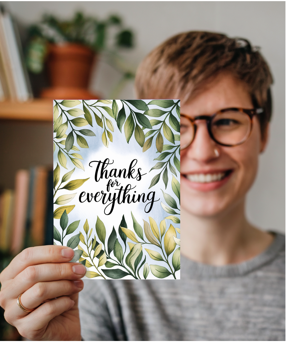 Thanks for Everything Card for mum dad