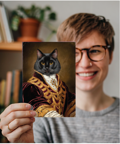 Royal Victorian black cat