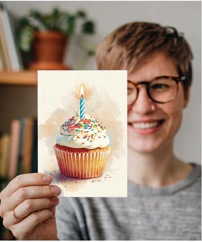 Birthday cupcake