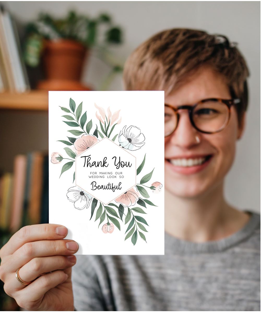 Wedding Decoration Thank You Card for Making Our Wedding Look So Beautiful