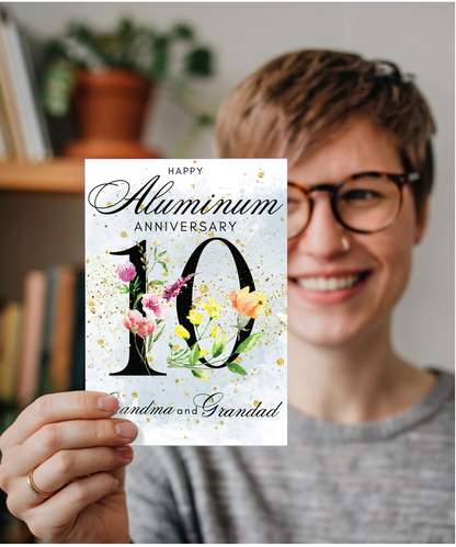 A5 Aluminum anniversary Grandma and grandad