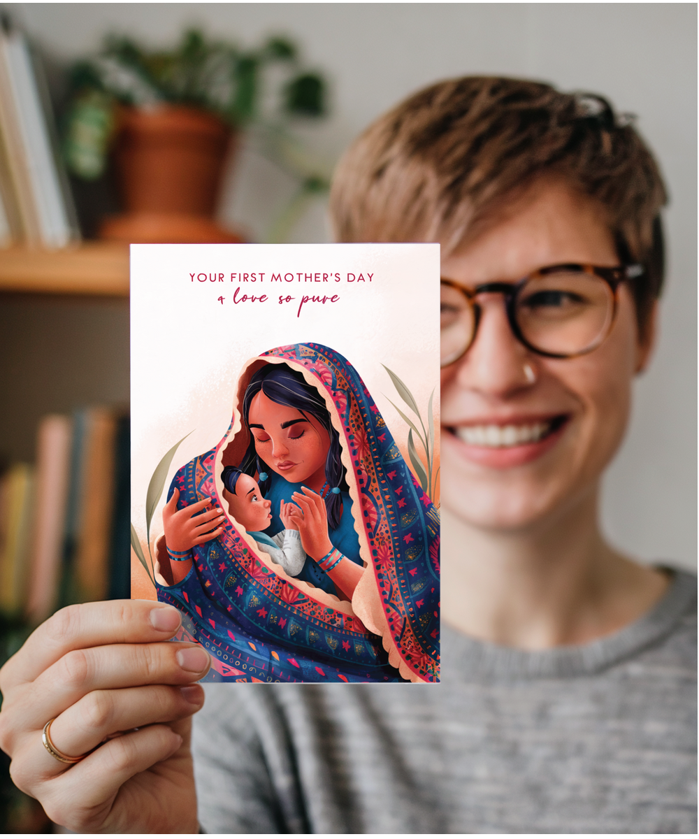 your first mother's day, a love so pure Indigenous mother