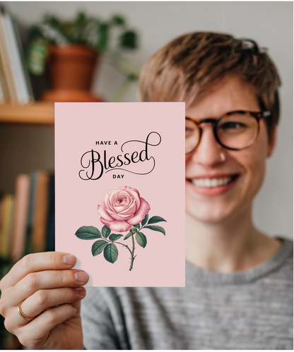 Have a Blessed Day Card thank you Christian