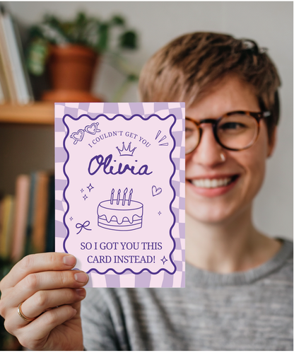 I couldn't get you Olivia so I got you this card
