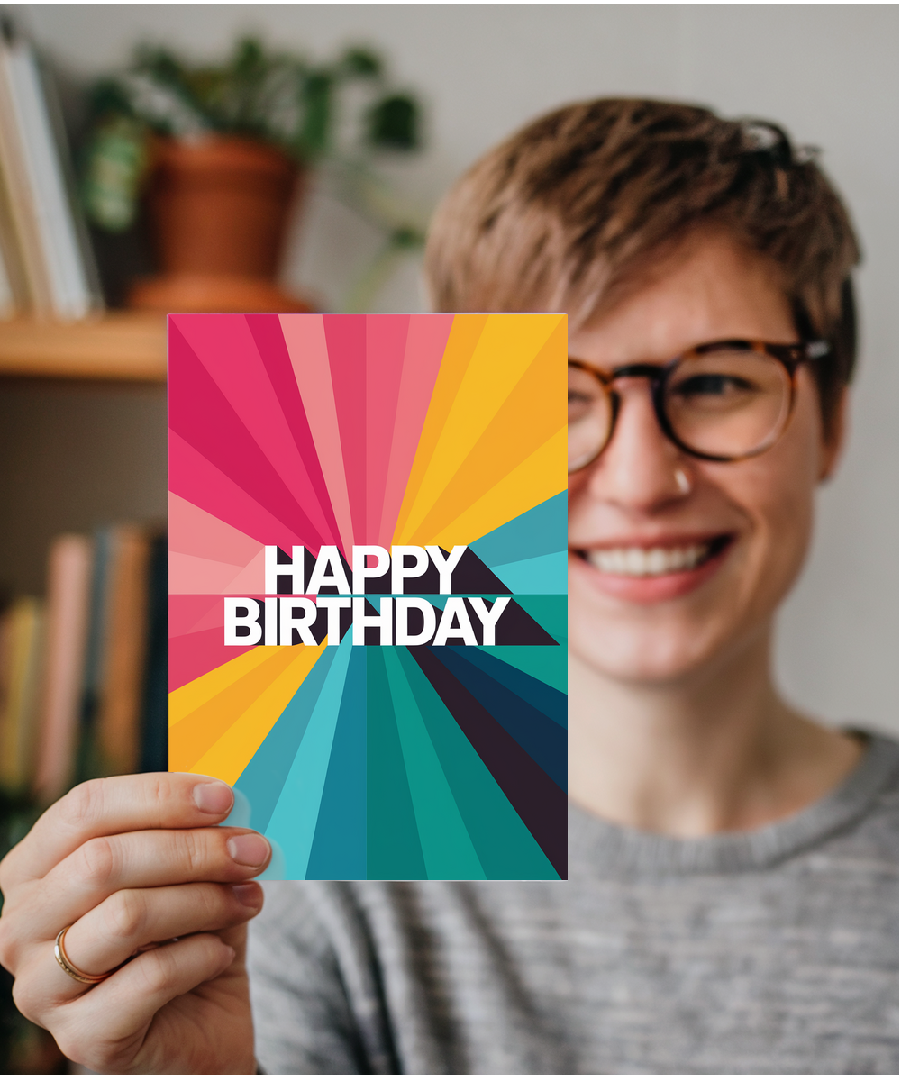 Bold Color Blocks with Gradient Transition