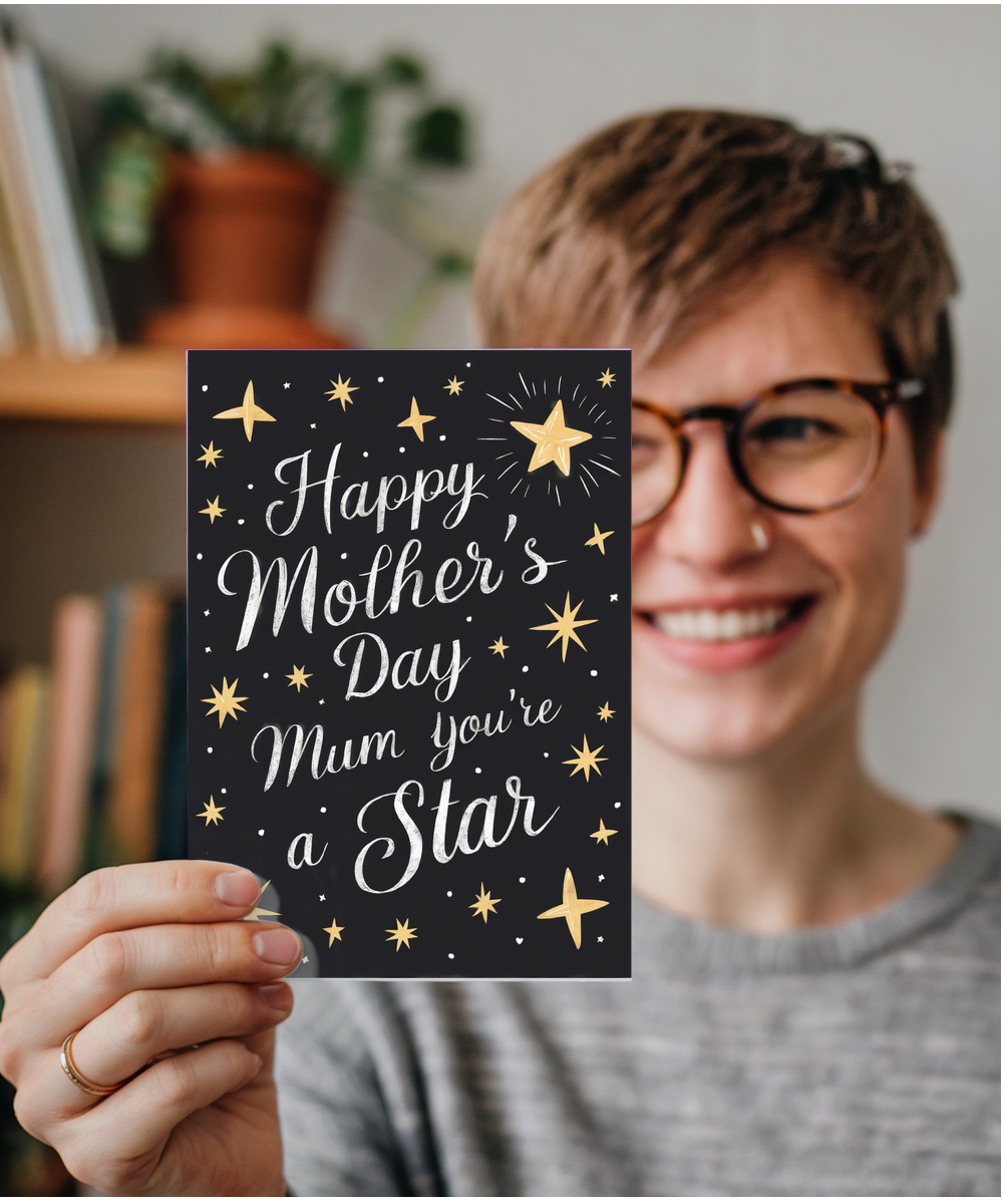 happy mother's day, mum you're a star
