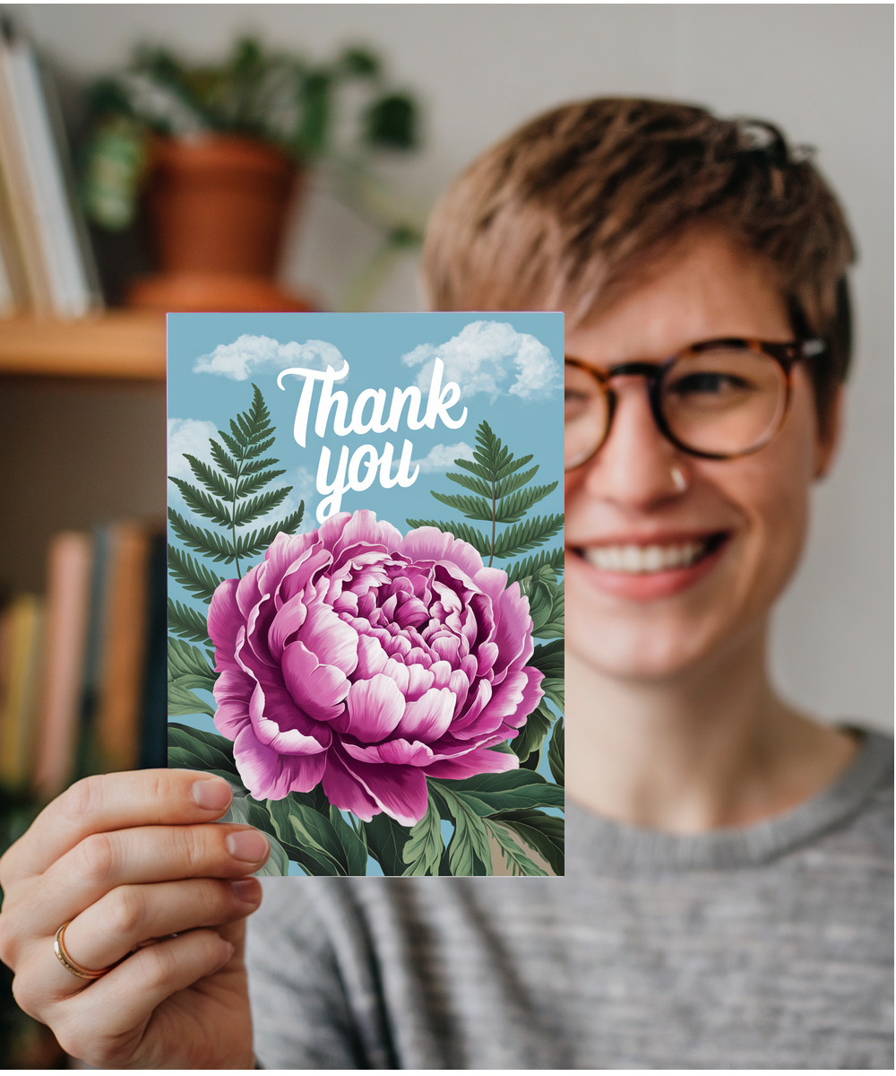 Thank You - Peony and Fern
