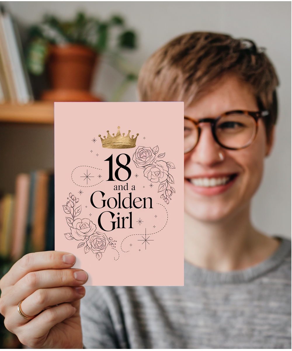 18th Birthday Card for her and a Golden Girl