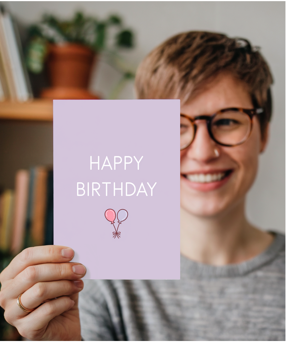 Happy Birthday Card for best friend pastel colour