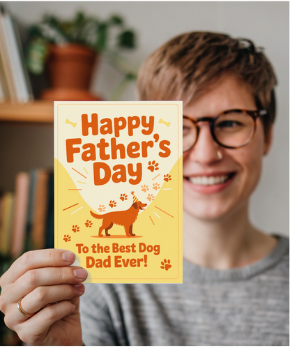 Happy Fathers Day to the Best Dog Dad for Pet Owners with Party Pup