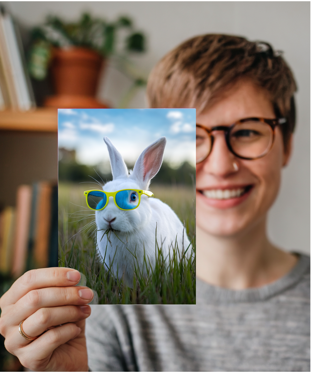 Rabbit with Neon Glasses