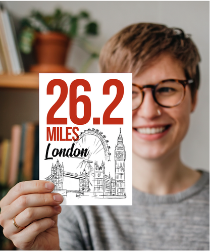 Good Luck and Congratulations Card for Marathon Runner in London City