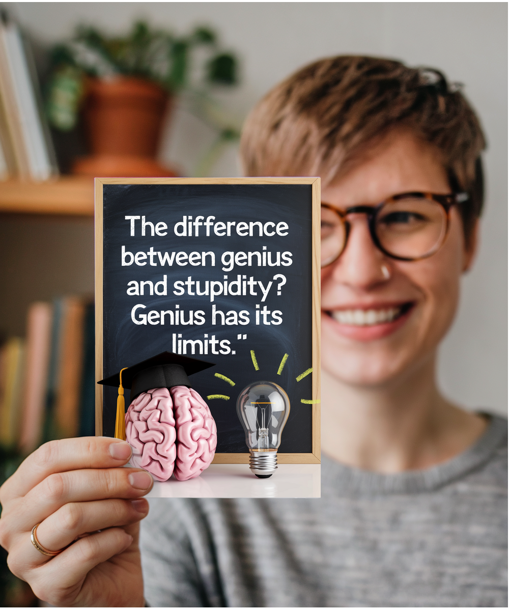The difference between genius and stupidity? Genius has its limits.