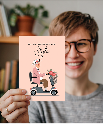 Funny Birthday Card Rolling Through Life with Style