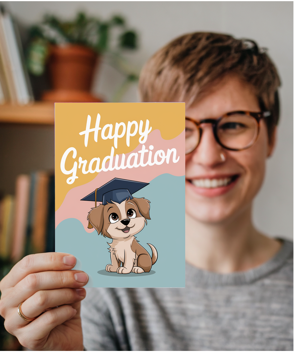 Happy Graduation - Puppy with a Cap