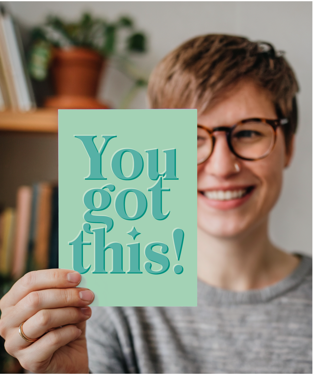 Motivational Card for Exams You Got This