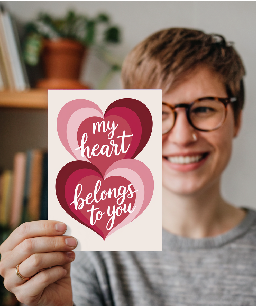 Anniversary Card for husband wife My Heart Belongs to You