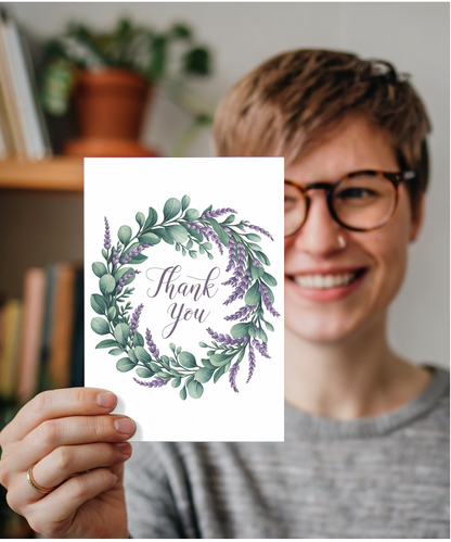 Thank You - Eucalyptus and Lavender Wreath