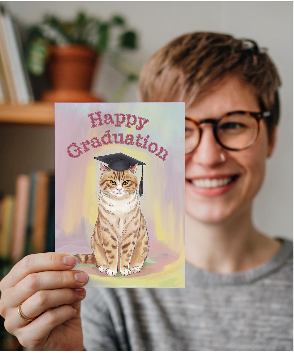 Happy Graduation - Cat with a Cap