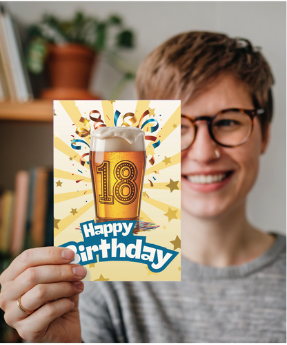 Happy 18th birthday beer celebration