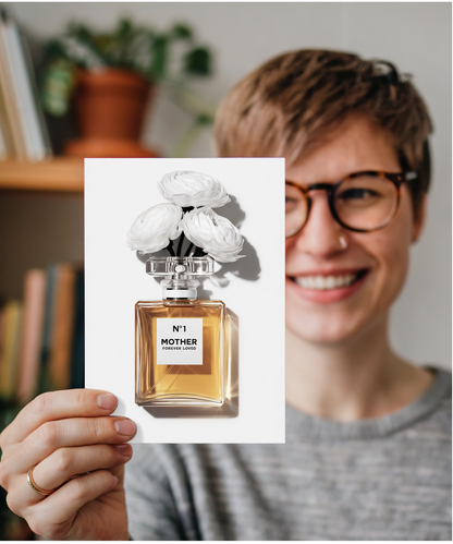 Luxury Mother Card Perfume and Flowers Forever Loved