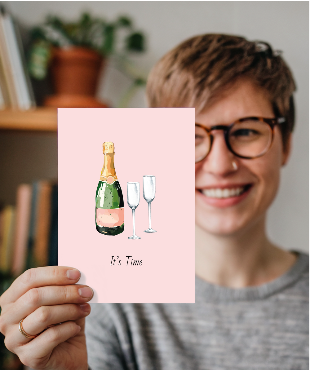 Minimalist Its Time for Celebration Card for Birthdays Anniversaries Achievements