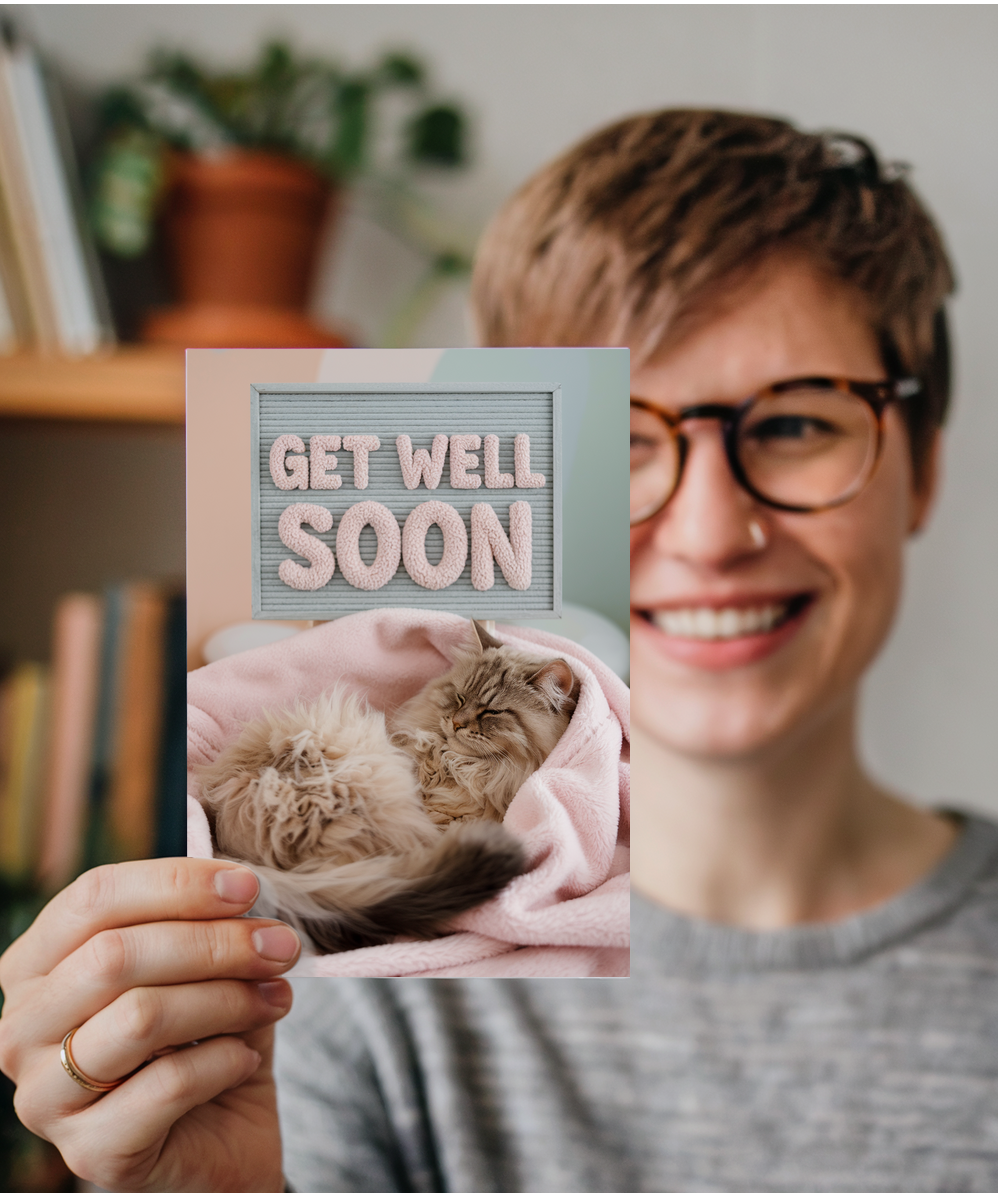 Get Well Soon with Cozy Cat