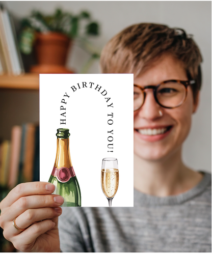 Champagne happy birthday to you