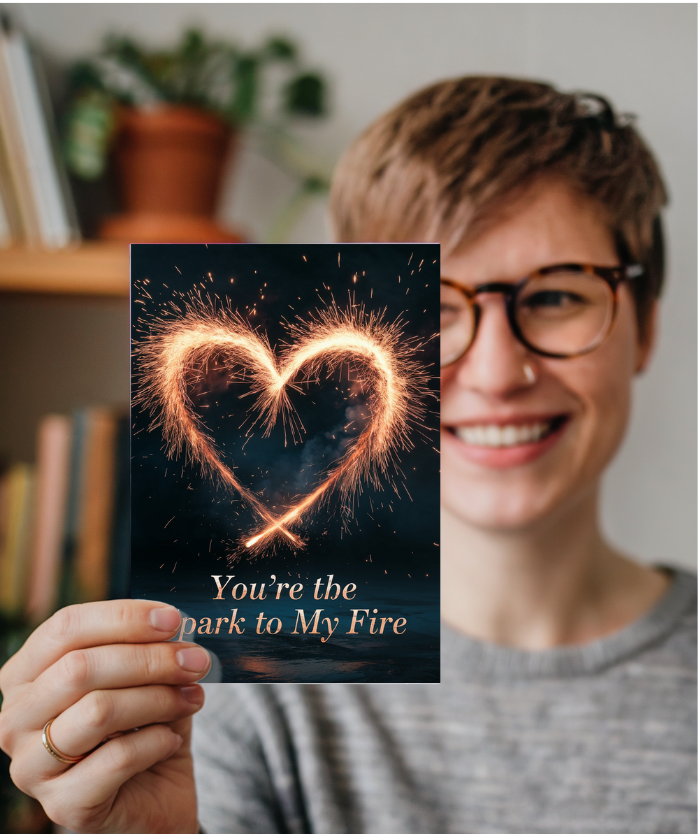 You’re the spark to my fire Greeting Card