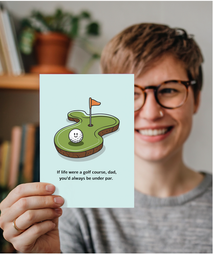 Birthday Card for dad golf Always Under Par funny cards fathers day